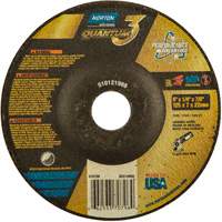 Meule Quantum3, 5" x 1/4", Arbre 7/8", C&eacute;ramique, Type 27 We Share Industrial Supply