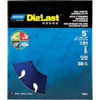 Meule &agrave; tronçonner Dialast RightCut, 5" x 0,05", Arbre de 7/8", Type 01/41, Losange, 12225 Tr/min We Share Industrial Supply