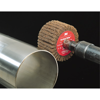Scotch-Brite Flap Brushes, 2" Dia. x 1" W, 1/4" Arbor, Aluminum Oxide We Share Industrial Supply