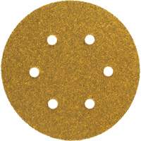 Disque de ponçage autoagrippant en papier avec trous d'aspiration Gold Reserve A295, dia 5", Grain P100, Oxyde d'aluminium, Poids C We Share Industrial Supply