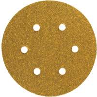 Disque de ponçage en papier autoagrippant avec aspiration Gold Reserve A296, dia 5", Grain P220/Fin, Oxyde d'aluminium, Poids C We Share Industrial Supply
