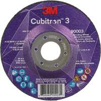Cubitron 3 meule a moyeu d&eacute;port&eacute;, 4-1/2" x 1/4", Arbre 7/8", C&eacute;ramique, Type T27 We Share Industrial Supply