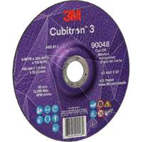 Meule &agrave; tronçonner Cubitron 3, 6" x 0,045", Arbre de 7/8", Type T27, C&eacute;ramique, 10 200 Tr/min We Share Industrial Supply