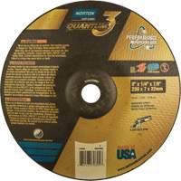 Quantum 3 SG Depressed Center Grinding Wheel, 9" x 1/4", 7/8" Arbor, Type 28, Ceramic, 6600 RPM We Share Industrial Supply