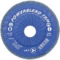 Powerblend TRM Trimmable Flap Disc, 4-1/2" x 7/8", Type 29, Z40 Grit, Zirconium We Share Industrial Supply