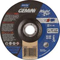 Gemini RightCut Right Angle Cut-Off Wheel, 6" x 0.045", 7/8" Arbor, Type 27/42, Aluminum Oxide, 10185 RPM We Share Industrial Supply