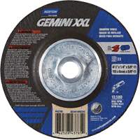 Meule XXL Gemini, 4-1/2" x 1/4", Arbre 5/8"-11, Oxyde d'aluminium, Type 27 We Share Industrial Supply