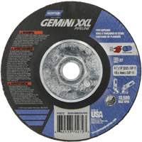 Disque combin&eacute; de meulage et tronçonnage Gemini XXL, 4-1/2" x 1/8", Arbre de 5/8"-11, Type 27, Oxyde d'aluminium We Share Industrial Supply