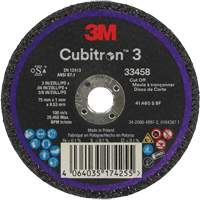 Meule &agrave; tronçonner Cubitron 3, 3" x 0,039", Arbre de 3/8", C&eacute;ramique We Share Industrial Supply