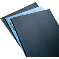 Papier abrasif en feuilles de papier - Feuilles de 9" x 11" &agrave; l'&eacute;preuve de l'eau Blue-Bak T414, 9" x 11", Grain 220, Carbure de silicium We Share Industrial Supply