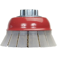 Brosse-boisseau en fil m&eacute;tallique serti avec grille de protection We Share Industrial Supply
