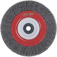 Roue d'&eacute;tabli sertie, 6" dia., Fils 0,014", Arbre 1/2"-2 We Share Industrial Supply