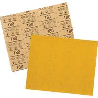 Feuille abrasive dor&eacute;e 12545, 9" x 11", Grain 180, Oxyde d'aluminium We Share Industrial Supply