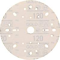 Disque abrasif dor&eacute; Hookit, dia 6", Grain 120, Oxyde d'aluminium, Poids C We Share Industrial Supply