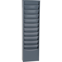 Literature Storage Racks, Stationary, 11 Slots, Steel, 9-3/4" W x 4-1/8" D x 36" H We Share Industrial Supply