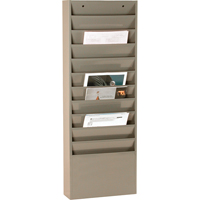 Literature Storage Racks, Stationary, 11 Slots, Steel, 13-1/4" W x 4-1/8" D x 36" H We Share Industrial Supply