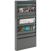 Literature Storage Racks, Stationary, 10 Slots, Steel, 13-1/8" W x 2" D x 26-1/4" H We Share Industrial Supply