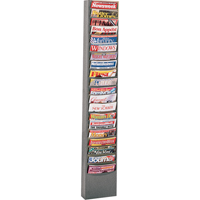 Literature Storage Racks, Stationary, 20 Slots, Steel, 13-1/8" W x 4-1/8" D x 58-1/2" H We Share Industrial Supply