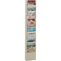 Literature Rack, Wall Mount, 20 Slots, Steel, 9-3/4" W x 4-1/8" D x 58" H We Share Industrial Supply