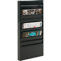 Literature Storage Racks, Stationary, 10 Slots, Steel, 13-1/8" W x 2" D x 26-1/4" H We Share Industrial Supply