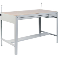 Base pour table &agrave; dessin de pr&eacute;cision, 56-3/8" la x Gris We Share Industrial Supply