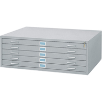Steel Plan Files, 5 Drawers, 46-3/8" W x 35-3/8" D x 16-1/2" H We Share Industrial Supply