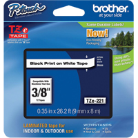 Tze Tape Cartridges, 9 mm x 314.96" or 8 m, Black on White We Share Industrial Supply