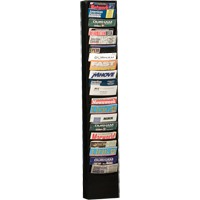 Literature Storage Racks, Stationary, 20 Slots, Steel, 9-3/4" W x 4-1/8" D x 58" H We Share Industrial Supply