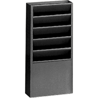 Literature Storage Racks, Stationary, 5 Slots, Steel, 9-3/4" W x 4-1/8" D x 21" H We Share Industrial Supply
