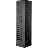 Literature Storage Racks, Rotating, 92 Slots, Steel, 14-1/8" W x 14-1/8" D x 66" H We Share Industrial Supply