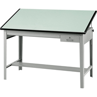 Base pour table &agrave; dessin de pr&eacute;cision, 56-3/8" la x Gris We Share Industrial Supply