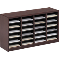 Casier &agrave; compartiments E-Z Stor pour documentation, Stationnaire, 24 fentes, Bois, 40" la x 11-3/4" p x 23" h We Share Industrial Supply