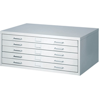 FacilTM Flat File Cabinets, 5 Drawers, 40" W x 26" D x 16-3/8" H We Share Industrial Supply
