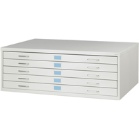 FacilTM Flat File Cabinets, 5 Drawers, 46" W x 32" D x 16-3/8" H We Share Industrial Supply