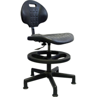 Si&egrave;ges ergonomiques robustes, Polyur&eacute;thane, Noir, Capacit&eacute; 250 lb We Share Industrial Supply