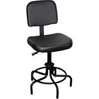 Tabouret avec dossier de s&eacute;rie 6000, Stationnaire, Ajustable Hauteur, Capacit&eacute; 250 lb We Share Industrial Supply