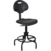 Tabouret avec dossier de s&eacute;rie 6000, Stationnaire, Ajustable Hauteur, Capacit&eacute; 250 lb We Share Industrial Supply