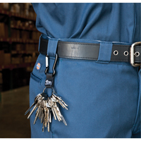 Porte-cl&eacute;s &agrave; mousqueton, M&eacute;tal en alliage de zinc, C&acirc;ble 4-1/2", Fixation Mousqueton We Share Industrial Supply