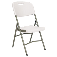 Chaises pliantes, Poly&eacute;thyl&egrave;ne, Blanc, Capacit&eacute; 350 lb We Share Industrial Supply