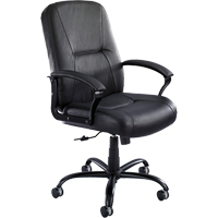 Serenity Big & Tall Chair, Leather, Black, 500 lbs. Capacity We Share Industrial Supply