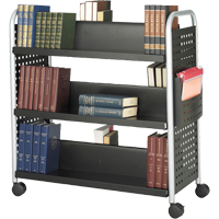 Chariots pour livres Scoot, 200 lb Capacit&eacute;, Noir, 17-3/4" p x 41-1/4" la x 41-1/4" h, Acier We Share Industrial Supply