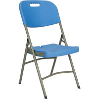 Chaise pliante, Poly&eacute;thyl&egrave;ne, Bleu, Capacit&eacute; 350 lb We Share Industrial Supply