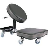 Chaise ergonomique Flex, Vinyle, Noir/gris We Share Industrial Supply