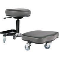 Chaise ergonomique Flex, Vinyle, Noir/gris We Share Industrial Supply