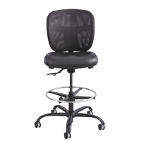Vue Heavy-Duty Stool, Vinyl, Black, 350 lbs. Capacity We Share Industrial Supply