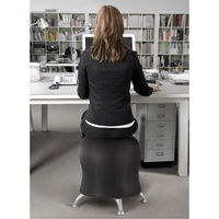 Chaise sph&eacute;rique Zenergy, Vinyle, Noir, Capacit&eacute; 250 lb We Share Industrial Supply
