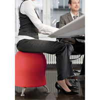 Chaise sph&eacute;rique Zenergy, Tissu, Rouge, Capacit&eacute; 250 lb We Share Industrial Supply