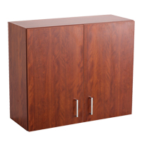 Armoire modulaire murale, 30" h x 36" la x 15" p, 1 tablettes, M&eacute;lamine, Acajou We Share Industrial Supply