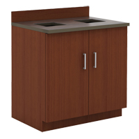 Armoire modulaire de base, M&eacute;lamine, 39" h x 36" la x 25" P, Acajou We Share Industrial Supply