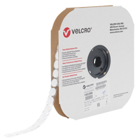 Attache Velcoin, Boucle, 3/4" dia., Adh&eacute;sif, Blanc We Share Industrial Supply